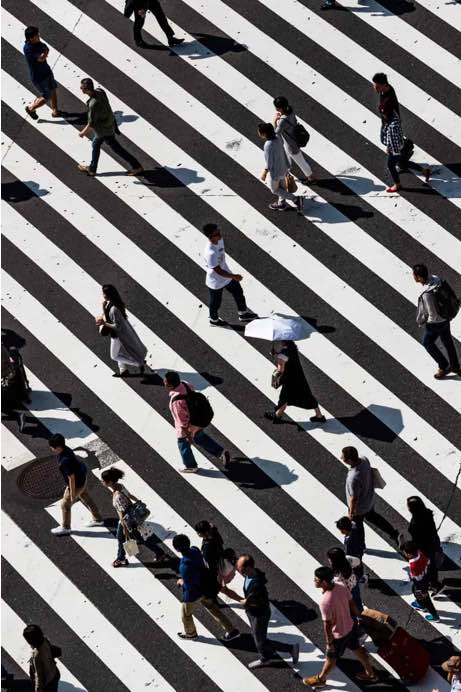 know your target audience people in crosswalk