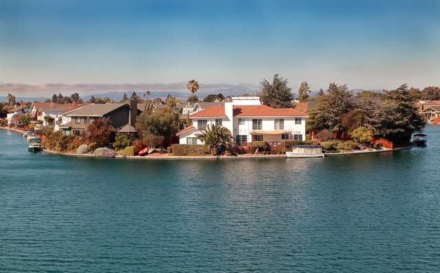 property on coast with docks
