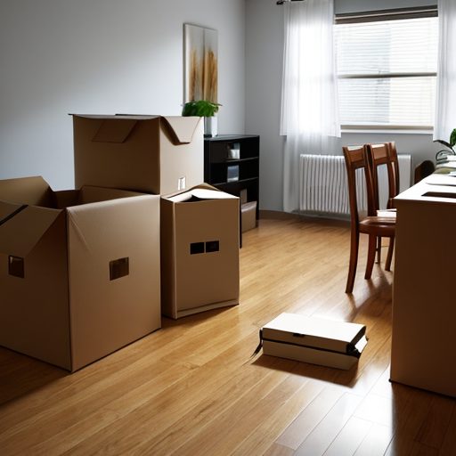 Moving boxes in a room