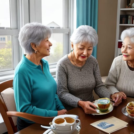 3 women at table